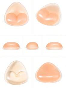 Clear Silicone Push Up Chest Inserts, Heart Shaped Thick Bust Liner, Daily Bra Camisole Removable Pads.Bikini Swimsuit, Triangle Bathing Suit, Beach Swimwear Replacement Padding - Multicolor - View 6