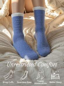 10/7/5/3/1 Pares de Calcetines de Pantufla de Peluche Esponjoso, Regalo Cálido y Cómodo para Mujeres, Tela Suave y Cálida, Color Aleatorio - Calcetines para Mujeres, Calcetines Blancos, Calcetines Esponjosos, Invierno, Calcetines de Invierno, Ropa de Invierno, Regalo para Mujeres, Halloween, Regalo de Navidad - Multicolor - Ver 7