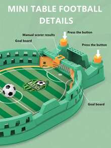 1pc Mini Desktop Football Game, Interactive Desktop Football Table, Includes Random Accessories - Multicolor - View 4