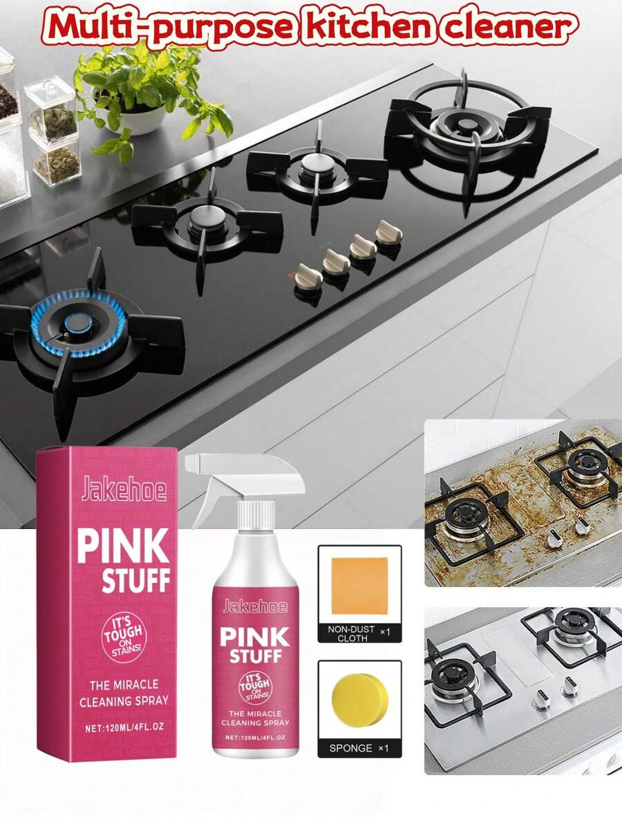 Multi-Purpose Kitchen Cleaner, Powerful Degreaser For Kitchen Tiles, Range Hood, Cookware And Heavy Oil Stains