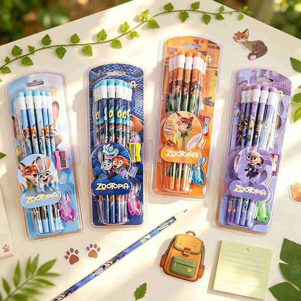 Spin Master 1set 2026 New Fox Rabbit High Beauty Pencil, High Beauty Pencil. Suitable For Daily Learning And Classroom Notes. Solid And Durable Workmanship, Essential For The New School Season.Random Style
