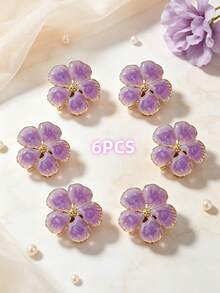 1/6/12 Pcs Elegant Metal Flower Napkin Rings, Suitable For Birthday Party, Farmhouse Style, Wedding, Restaurant, Hotel, Valentine's Day, Banquet, Buffet Table Decor, Party Favors, Home Kitchen Table Decor - Multicolor - View 20
