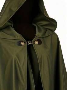 Halloween Magic Wizard Role Play Grim Reaper Cloak, Elegant Holiday Costume, Carnival Outfit Prop, Festive Apparel Accessory - Army Green - View 5