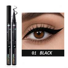 Caneta Delineadora Estelar com Ponta Fina Estampa Starlight, Alta Resistência à Água e ao Suor, Longa Duração e à Prova de Borrões, Resolve Perfeitamente o Problema do Delineador Borrado em Olhos de Panda Devido à Alta Temperatura e Oleosidade; Duas Cores Básicas Essenciais com Designs Exclusivos, Tubo Preto Fosco com Padrão Iridescente de Meteoro para Preto Clássico, Tubo Marrom Fosco com Padrão Cintilante de Explosão Estelar para Marrom Natural, Ponta Fina para Delineado Preciso e Ascendente - Multicolorido - Visão 12