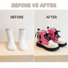 Creative Personalized Fashion Design Zipper Streetwear New Versatile Colorblock Boots - Multicolor - View 4