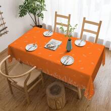 1pc,Autumn Style Tablecloth,Floral & Line Print Tablecloth,Square Tablecloth,Picnic Blanket,Multiple Sizes Available,Perfect For Family Dining,Restaurant Decor,Kitchen Decor,Home Decor,Outdoor Party Decor - Multicolor - View 10