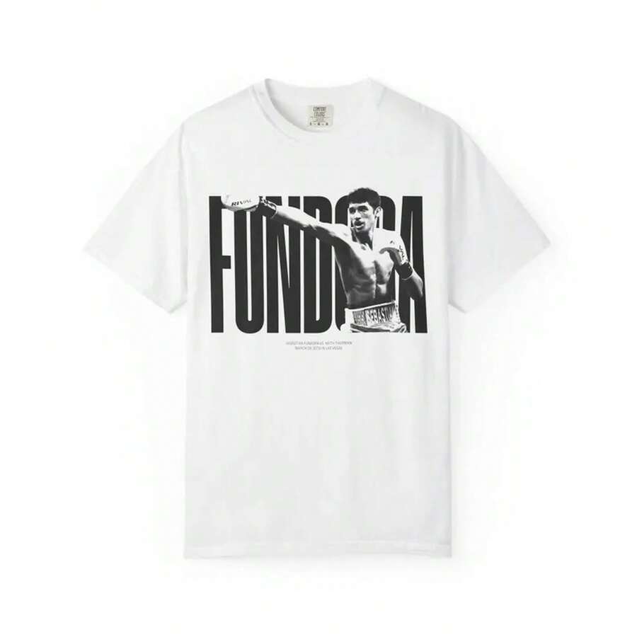 Camiseta de Boxeo Fundora | Camiseta de la Noche de Lucha de Fundora vs Keith Thurman - Blanco - Ver 1