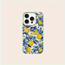 Full Screen Blue Leaf Lemon Lychee Pattern Phone Case For IPhone 17 16 15 14 13 12 11 Pro Max Plus Air 17E 16E XS Max X XR Cover - 5 - 查看 6