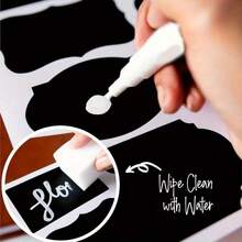 6pcs White Liquid Chalk/Marker Pens - Quick-Dry Erasable, Suitable For Blackboard, Glass, Windows, Chalk Pens Use Water-Based Ink, No Leakage Pen Tips, Suitable For Office, Classroom, Black Card, Office Supplies, Creative Graffiti And Crafts - Multicolor - View 3