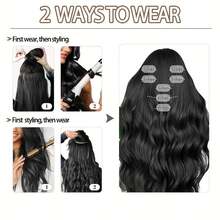 Extensiones de Cabello con Clip de Cabello Humano Color Negro Natural 8 Piezas/Set con Extensión Recta con Clip Cabeza Completa Brasileño 18 Clips Extensión de Cabello para Mujeres - Natural Black - Ver 10