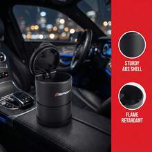 Car Ashtray, Mini Portable Car Ashtray, Flame Retardant ABS Smokeless Car Cup Holder Ashtray, With Detachable Cleaning Bucket, Suitable For Cars, Trucks, SUVs, RVs, No Battery Required - Sports - View 5
