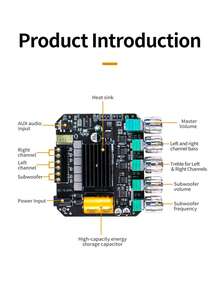 YS-MT21 50W * 2+100W 2.1-Channel Bluetooth Digital Amplifier Module With High, Low, And Super Bass Tones - Black - View 13