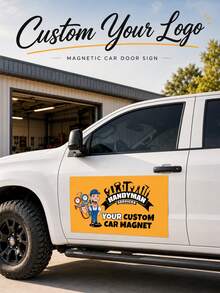 Custom Car Magnetic Signs, Personalized Vehicle Magnetic Decals With Logo And Text, Suitable For Cars, Trucks And Commercial Advertising - Multicolor - View 2
