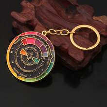 Geometric Round Color Wheel Brooch Unisex Fashion Versatile Personalized Car Keychain Accessories Wholesale - Multicolor - View 12