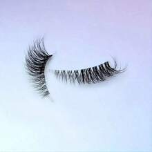 Half-Length False Eyelashes, Natural Makeup Effect, Transparent Lash Stem, Lightweight And Fluffy, Can Create Cat Eye Makeup; Natural Short Accent False Eyelashes, Extended Tail False Eyelashes, 3/4 Length False Eyelashes, Reusable, Strip False Eyelashes, Eyelashes, False Eyelashes, False Eyelashes - Black - View 11