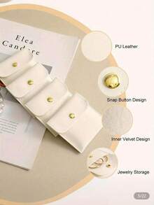 1/6pcs Velvet Mini Jewelry Storage Bags With Snap Button, Suitable For Rings, Bracelets, Necklaces, Earrings And Watches - Perfect For Home Storage, Travel, Gifting, Jewelry Bags, Wedding Favor Bags - Multicolor - View 6