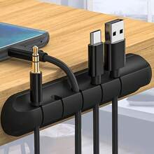 1pc Multi-Slot Cable Organizer Clip - Suitable For Desktop, Home, Office And Car Cable Management System - Bedside Table Cable Holder Accessory, Applicable For Charging Cable Storage, Desktop Cable Routing Organization, Home Office Scenarios - Multiple Styles - View 9
