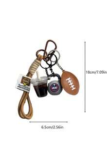 Yogodlns Fashion Sports Fitness Dumbbell Pendant Keychain Cute Key Chain Car Key Ring Handmade Woven Nylon Rope Keychain,Purse Charms - Multicolor - View 11