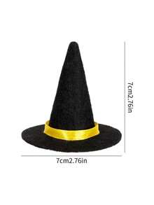 3pcs Halloween Witch Hat Party Decorations-Suitable For Wine Bottles, Party Accents, And Tabletop Decor; Perfect For Both Home And Party Settings. - Multicolor - View 5