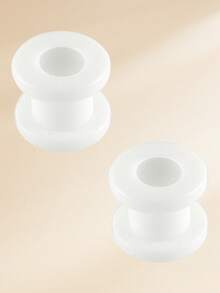 CIZME 12G-18mm Espansori in acrilico per orecchie, orecchini a tunnel con tappo a sella a doppia svasatura, tappi per orecchie trasparenti, neri e bianchi per donne e uomini - padiglione auricolare - Visualizzare 14