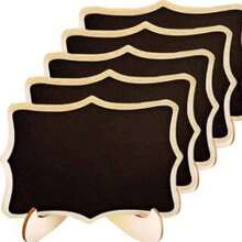1-20Pcs Mini Chalkboard Sign With Stand, For Message Display Board, Small Wooden Chalkboard, Creative Wood Crafts, Small Blackboard, Coffee Decoration, Restaurant Display Board, Message Board, Home Art Board - Multicolor - View 12
