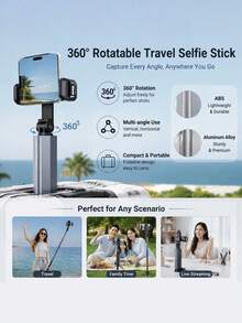 鋁合金手機支架 360度旋轉 便攜折疊手機架 可折疊手機支架 適用Vlog、健身、旅行必備配件 禮物 - A - 查看 3