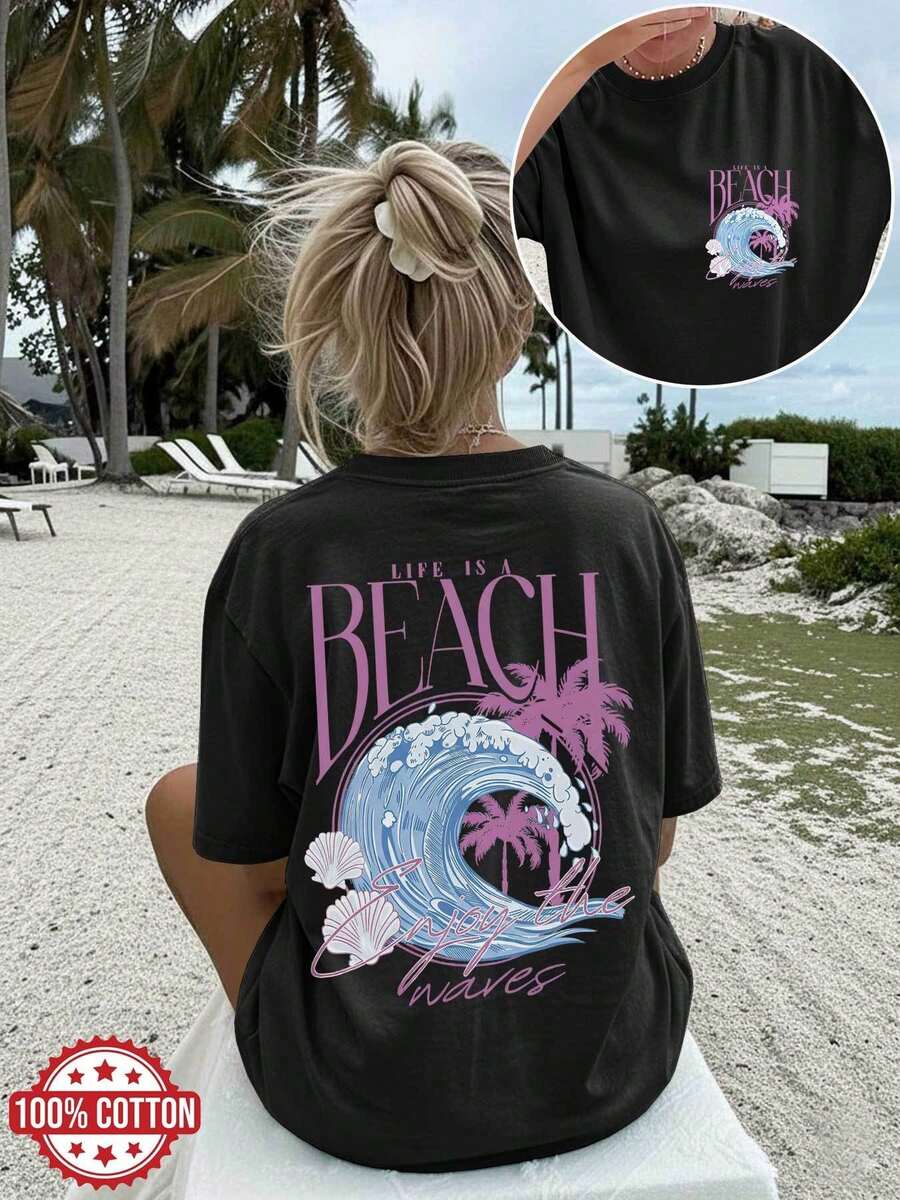 Women T-Shirts - Black - View 1