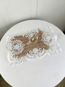 1件復古法式優雅蕾絲餐墊，手工刺繡桌墊與中式桌布，餐廳裝飾，適用於婚禮派對、聖誕節假期裝飾，秋季居家必備精緻禮物 - 彩色 - 查看 8