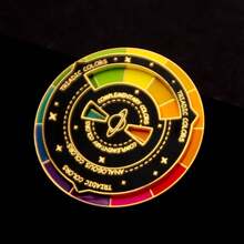 Geometric Round Color Wheel Brooch Unisex Fashion Versatile Personalized Car Keychain Accessories Wholesale - Multicolor - View 7