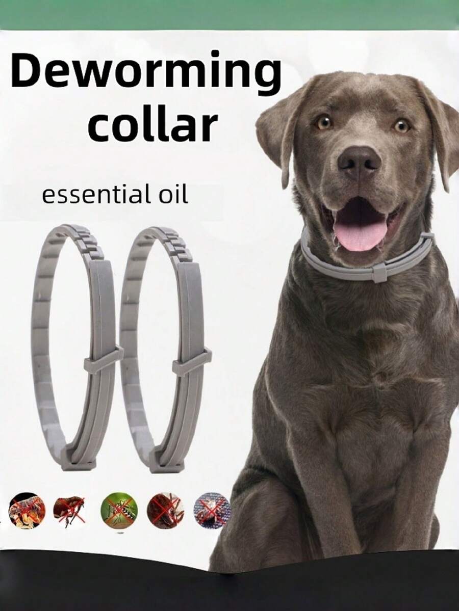Pet Flea, Tick & Parasite Repellent Collar, Suitable For Cats And Dogs, Adjustable, Comfortable And Easy To Remove, Fits Puppies And Large Dogs, Featuring Convenient Quick-Release Design, Suitable For Puppies 7 Weeks And Older, Dog Supplies