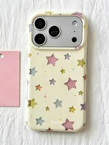 Cute Cartoon Colorful Polka Dot Star Phone Case Compatible With IPhone 17 Pro Max 17 Pro 16 Pro 16 Pro Max 15 Pro Max 15 Pro 14 Pro Max 14 Pro 13 Pro Max 13 12 Pro Max 11 Y2K Soft Transparent Protective Back Cover - Star - View 5