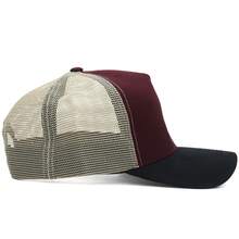 Boné Trucker Rede Telinha Unissex Estampado Frase "Bonita Demais Para Me Estressar" Engraçado Chapéu Casual Básico Ajustável Sol Férias - bordô - Visão 3