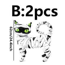 1/2pcs 62cm Mummy Style Standing Cartoon Halloween Cat Foil Balloon, Suitable For Trick Or Treat Theme Party Decoration Halloween - View 6