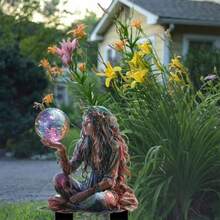 新款 2D 平面壓克力有翼天使花園盆栽裝飾地插 - A - 查看 2