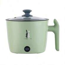 SOKANY RUNBAISEN Portable Electric Hot Pot, Dual Temperature Control Non-Stick Pot With Transparent Glass Lid, Easy To Clean, Suitable For Dorms, Small Apartments, Outdoor Camping Meals - Green - View 7