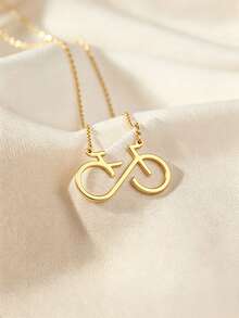 suteyi Bicycle Necklace Infinity Symbol Bike Pendant Minimalist Cyclist Jewelry Bicycle Necklace Cycling Enthusiast Necklace Cyclist Gift - Multicolor - View 8