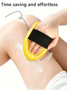 1pc Extra Large Thick Body Lotion Applicator Glove, Non-Absorbent Soft Leather Body Cream Sponge Applicator, Reusable Self-Tanning Glove, Suitable For Body Cold Cream, Body Oil, Brightening Cream, Even Application Skincare Accessory For Home Use - View 3