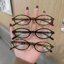 1件/2件/3件 女款時尚橢圓框裝飾眼鏡，Y2K復古小框眼鏡，小尺寸 - 透明 - 查看 13