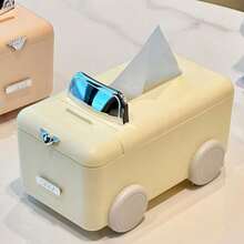 Minimalist Multi-Functional Storage Decor Tissue Box, Creative Small Car Cute Tissue Holder, Unique Car-Shaped Style, Suitable For Living Room, Bathroom - Multicolor - View 6