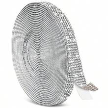 6 Rollen mit Strass-Verzierung DIY-Band - Geeignet für Näharbeiten, Feiertagsdekoration, Taschen, Kleidung, Partydekoration! - A - Übersicht 10