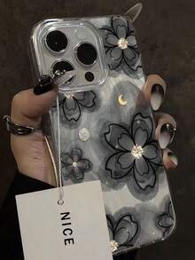 Floral Painted Premium New Feather Tulle Solid Color Minimalist Fashion Phone Case Compatible With Iphone 17, 17 Pro, 17 Pro Max, 16, 16 Pro Max, 15, 15 Pro Max, P13, P14, P11, P12, XS, XR, 7, 8, 7 Plus, 8 Plus, A14, A15, S23 Ultra, A50, A12, A32, A52, A72, A51, A21, S22 Ultra, S23, A33, A53, S20 FE - Multicolor - View 2