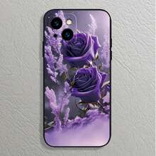 Fashionable Floral Pattern Phone Case Suitable For IPhone 17 16 15 14 13 12 11 Pro/Max/Plus Anti Drop And Shockproof Back Cover - Dark Blue - 查看 8