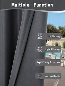 Outdoor Curtains, Suitable For Patio, Porch, Gazebo, UV Resistant And Fade Resistant, Combining Sunshade And Privacy Decorative Functions - B - View 8