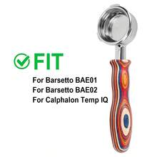 58mm Bottomless Portafilter, Compatible With Barsetto BAE01, BAE02 Calphalon Temp IQ Espresso Machine, 3-Ear Stainless Steel Portafilter With Filter Basket And Wooden Handle, Espresso Machine Replacement Accessory - Multicolor - View 8