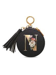 Floral Pattern Key Pouch, Multifunctional Earphone Bag, Data Bag, With Gold 26 Letters A-Z Pattern, Zipper Key Storage Bag, PU Faux Leather Organizer Bag, Zipper Bag, Car Key Storage Bag, Car Keychain, Portable Compact Key Pouch, Minimalist Design, Travel Accessory, Elegant Jewelry, Suitable For Home, Office, Travel, Car, Ideal Gift For Friends, Family, Couples Wedding, Mother's Day - Multicolor - View 24