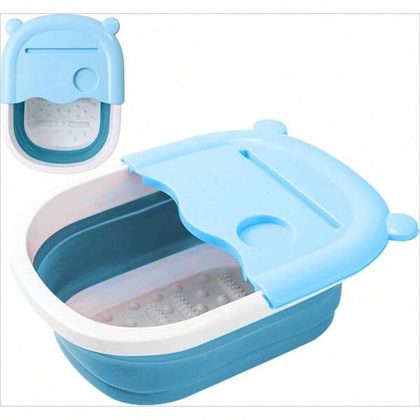 Vasca pedicure pieghevole, bacinella ripiegabile per ammollo piedi – vasca spa in plastica per pedicure e massaggio plantare, ideale per relax domestico