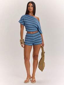 Women Two-Piece Outfits - 藍色 - 查看 1