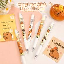Pulpen Gel Capybara Lucu yang Dapat Dihapus, Tinta Biru 0,5mm yang Dapat Ditarik, Cocok untuk Kantor. Menulis Halus dan Cepat Kering, Perlengkapan Penting untuk Kembali ke Sekolah - MultiWarna - View 3