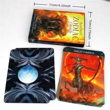 Barbieri Zodiac Oracle adalah alat ramalan yang indah dan berkualitas tinggi, dengan ukuran yang tepat dan tata letak yang halus. - Merah - View 2
