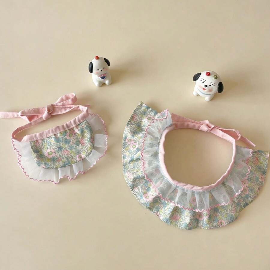 Celemek Air Liur Baru untuk Hewan Peliharaan Musim Semi dan Musim Panas, Celemek Bunga untuk Kucing dan Anjing, Syal Dekorasi Renda Lucu, Celemek Air Liur Anjing - MultiWarna - View 1
